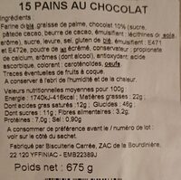 15 Pains au chocolat