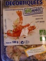 Gambas décortiquées marinade citron coriandre