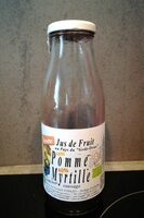 Jus de fruits pommes myrtilles