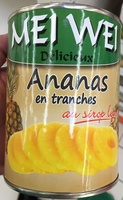 Délicieux Ananas en tranches au sirop léger