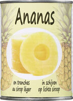 Ananas en tranches au sirop léger