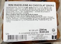 Mini madeleine au chocolat