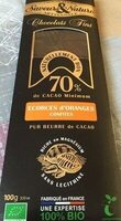 Chocolat 70 % écorces d'orange confites