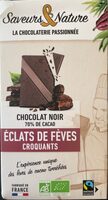 Chocolat noir 70% de cacao, Éclats de fèves croquants
