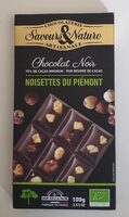 Chocolat noir noisettes du Piémont Saveurs & Nature