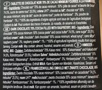 Chocolat Noir 70% Fourre Framboise
