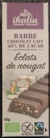 Barre chocolat lait 40% de cacao