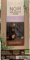 Chocolat Noir incrusté de  Noisettes
