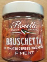 Bruschetta de tomates cerises fraîches au piment