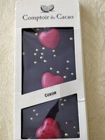 Tablette de chocolat Noir coeurs