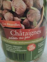 Châtaignes pelées au feu
