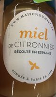 Miel de citronnier récolté en Espagne