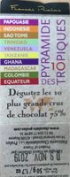 Pralus Mini Pyramide Des Tropiques - 10 Dark Chocolates From Around the World