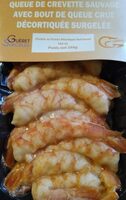 Queue de crevettes sauvages crues