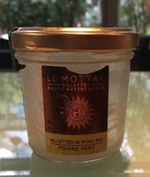 Rillette de porc bio poivre vert