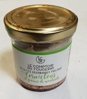 Rillettes gourmandes pur porc cornichons et graines de moutarde
