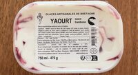 Glace yaourt sauce framboise