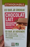 Chocolat lait nougatine noisette