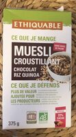 Muesli croustillant chocolat riz quinoa