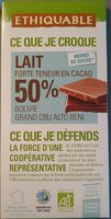 Chocolat lait forte teneur cacao