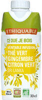 Thé glacé thé vert, gingembre citron et vert