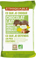 Chocolat lait 42% amande entière et pétale de céréales
