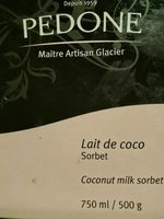Sorbet Lait de coco