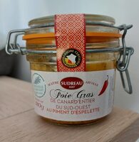 Foie gras de canard entier du sud-ouest au piment d'espelette