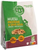 Muesli protéiné et sans soja abricots noix de cajou