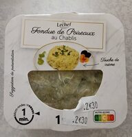 Fondue de poireaux au Chablis
