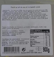 Poulet au lait de coco et riz basmati