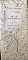 Tablette chocolat noir Amande Sans sucres ajoutés