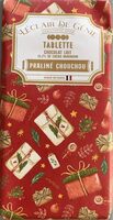 Tablette chocolat lait praline chouchou