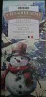 Tablette chocolat blanc praline pistache d’iran