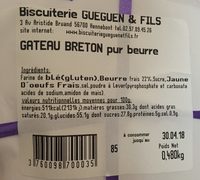 Gâteau breton pur beurre