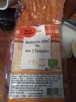 Madeleines celtes bio aux 2 epeautres