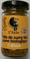 Pâte de Curry Thaï Jaune Biologique Doux