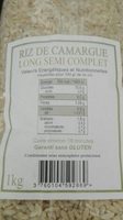 Riz de Camargue long semi complet