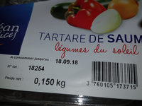 Tartare saumon légumes du soleil