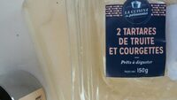 Tartare de truite fraiche avec des courgettes et échalotes