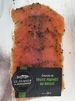 Truite marinée au basilic