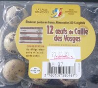 12 œufs de caille des Vosges