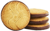 Biscuit nappé au chocolat noir