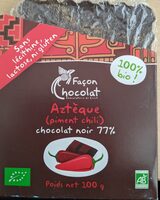 Chocolat noir 77 % Aztèque piment chili