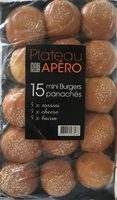 15 mini burgers panachés