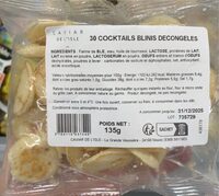30 cocktails blinis décongelés