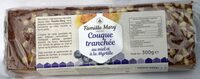 Couque tranchée au miel et à la myrtille