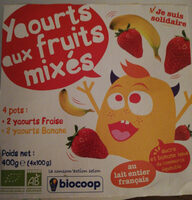 Yaourts aux fruits mixés