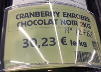Cranberry enrobée chocolat noir