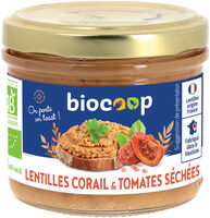 Tartinable lentille corail tomate